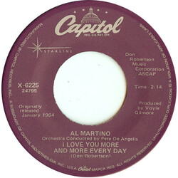 Al Martino I Love You More And More Every Day / Daddy's Little Girl Vinyl 7" USED