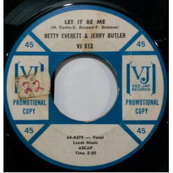 Betty Everett / Jerry Butler Let It Be Me Vinyl 7" USED