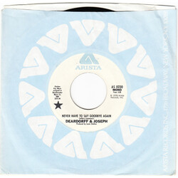 Deardorff & Joseph Never Have To Say Goodbye Again Vinyl 7" USED