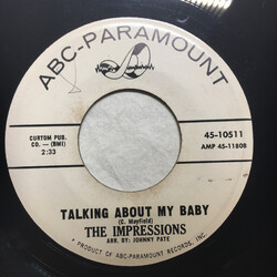 The Impressions Talking About My Baby / Never Too Much Love Vinyl 7" USED
