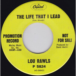 Lou Rawls The Life That I Lead Vinyl 7" USED