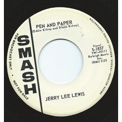 Jerry Lee Lewis Pen And Paper Vinyl 7" USED