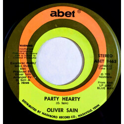 Oliver Sain Party Hearty / She's A Disco Queen Vinyl 7" USED