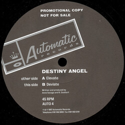 Destiny Angel Elevate USED VINYL 12INCH 45 RPM PROMO
