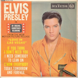 Elvis Presley / The Jordanaires Love In Las Vegas Vinyl 7" USED