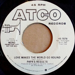 Papa's Results Love Makes The World Go Round Vinyl 7" USED