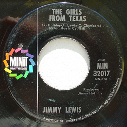 Jimmy Lewis The Girls From Texas / Let Me Know Vinyl 7" USED