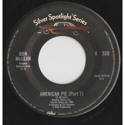 Don McLean American Pie Vinyl 7" USED