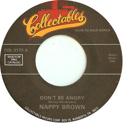 Nappy Brown Don't Be Angry / Little By Little Vinyl 7" USED