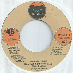 Norma Jean Wright Having A Party (Edit) Vinyl 7" USED