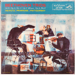Ludwig van Beethoven / Jascha Heifetz / William Primrose / Gregor Piatigorsky Trios: In G, Op. 9, No. 1 / In C Minor, Op. 9, No. 3 Vinyl LP USED