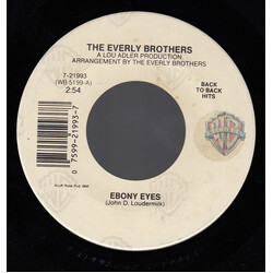 Everly Brothers Ebony Eyes / Walk Right Back Vinyl 7" USED