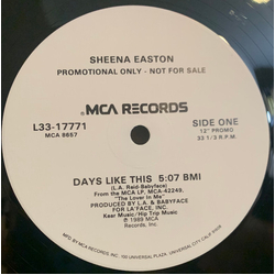 Sheena Easton Days Like This Vinyl 12" USED
