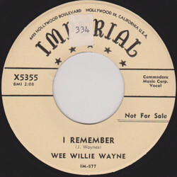James Wayne I Remember / Travelin' Mood Vinyl 7" USED