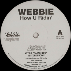 Webbie How U Ridin' / Like That Vinyl 12" USED