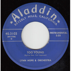 Lynn Hope & Orchestra Too Young / Free And Easy Vinyl 7" USED