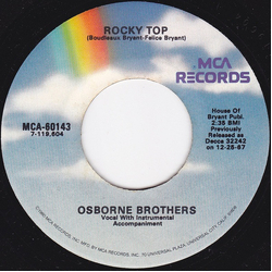 The Osborne Brothers Rocky Top Vinyl 7" USED