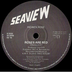 Patrick Rose Roses Are Red Vinyl 12" USED