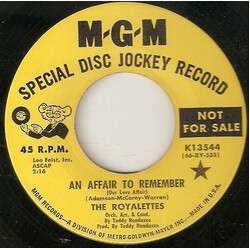 The Royalettes An Affair To Remember (Our Love Affair) Vinyl 7" USED