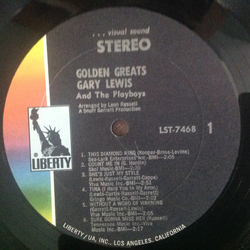 Gary Lewis & The Playboys Golden Greats Vinyl LP USED