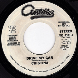 Cristina Drive My Car / The Ballad Of Immoral Manufacture Vinyl 7" USED