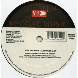 Elephant Man Bun Bad Mind / Hate Mi Vinyl 12" USED