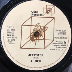 T. Rex / Marc Bolan Jeepster / Get It On Vinyl 7" USED