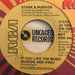 Stark & McBrien If You Like The Music (Suicide And Vine) Vinyl 7" USED