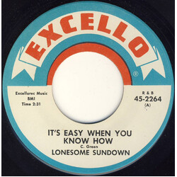 Lonesome Sundown It's Easy When You Know How Vinyl 7" USED