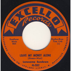 Lonesome Sundown Leave My Money Alone Vinyl 7" USED