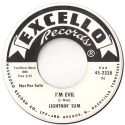 Lightning Slim I'm Evil / If You Ever Need Me Vinyl 7" USED