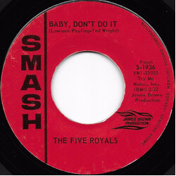 The 5 Royales Baby, Don't Do It Vinyl 7" USED