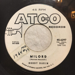 Bobby Darin Milord / Golden Earrings Vinyl 7" USED