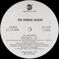 The Human League Tell Me When Vinyl 12" USED