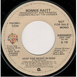 Bonnie Raitt Keep This Heart In Mind Vinyl 7" USED