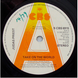 Judas Priest Take On The World Vinyl 7" USED