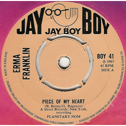 Erma Franklin Piece Of My Heart Vinyl 7" USED