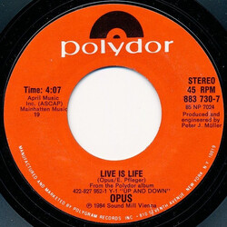 Opus Live Is Life Vinyl 7" USED