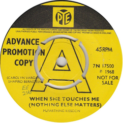 McFarthing Kissoon When She Touches Me (Nothing Else Matters) Vinyl 7" USED