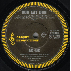 AC/DC Dog Eat Dog Vinyl 7" USED