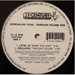 Various Adrenaline Rush (Sampler Volume One) Vinyl 12" USED