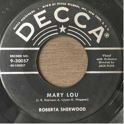 Roberta Sherwood Mary Lou / Should I Try Again Vinyl 7" USED
