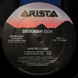 Deborah Cox Who Do U Love Vinyl 12" USED