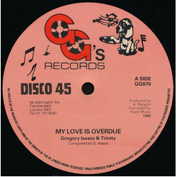 Gregory Isaacs / Trinity (4) / Barbara Jones My Love Is Overdue / Why Did You Leave Vinyl 12" USED