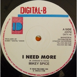 Mikey Spice I Need More / Shower Me Vinyl 12" USED
