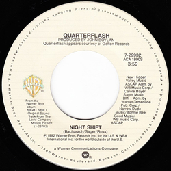 Quarterflash Night Shift Vinyl 7" USED