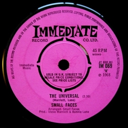 Small Faces The Universal Vinyl 7" USED