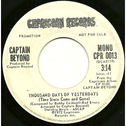 Captain Beyond Thousand Days Of Yesterdays Vinyl 7" USED