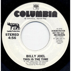 Billy Joel This Is The Time Vinyl 7" USED