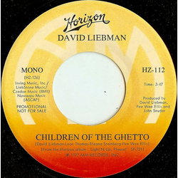 David Liebman Children Of The Ghetto Vinyl 7" USED